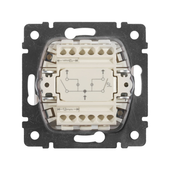 Купить Legrand Valena Алюминий Выключатель 2-х клавишный с подсветкой 770128