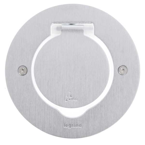 Legrand Нержавеющая сталь Блок встраиваемый, круг, 2 модуля, IP44 089701