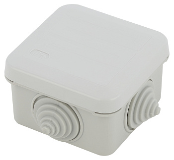 ЭРА Распаячная коробка KORz-70-70-40-4gv открытой установки 70х70х40мм защелк крышка 4 вставл сальника IP55