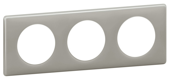 Купить Legrand Celiane Серый глянец Рамка 3-я (2+2+2 мод) 066603