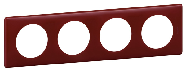 Купить Legrand Celiane Перкаль бордо Рамка 4-я (2+2+2+2 мод) 066754