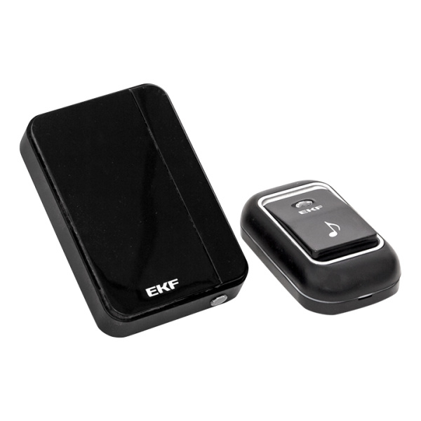 Купить Звонок беспр. в розетку Classic (230В, черный, 51 мелод. с индик. 4 ур.) EKF