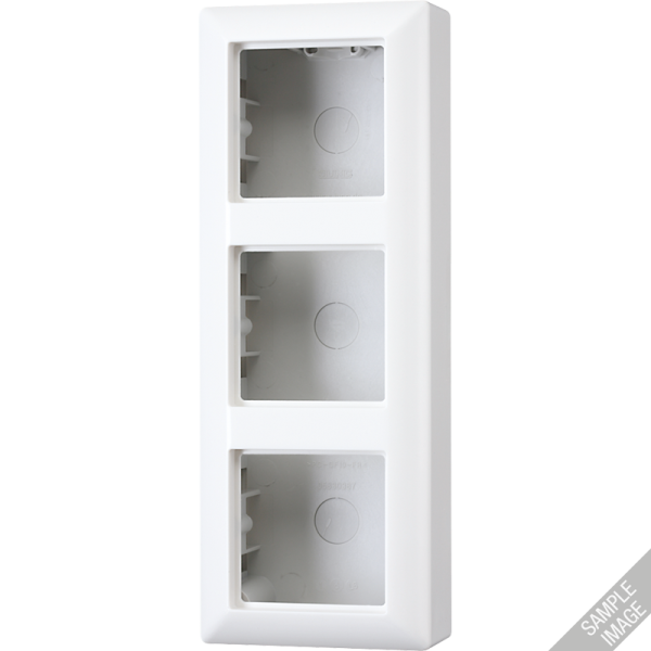 JUNG AS 500 Бежевая Коробка 3-ая для накладного монтажа AS583AW