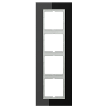 JUNG LS Plus Стекло Черное Рамка 4-ая LSP984GLSW