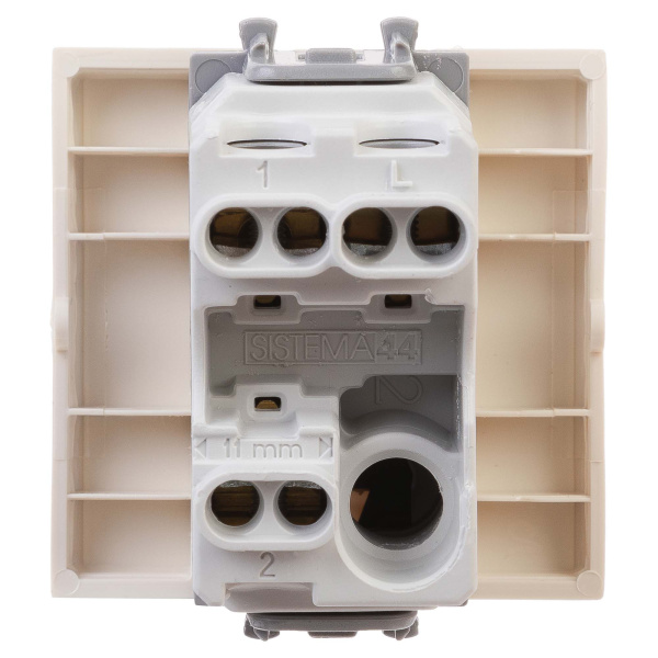 Купить DKC Переключатель одноклавишный модульный, "Avanti", "Ванильная дымка", 2 модуля