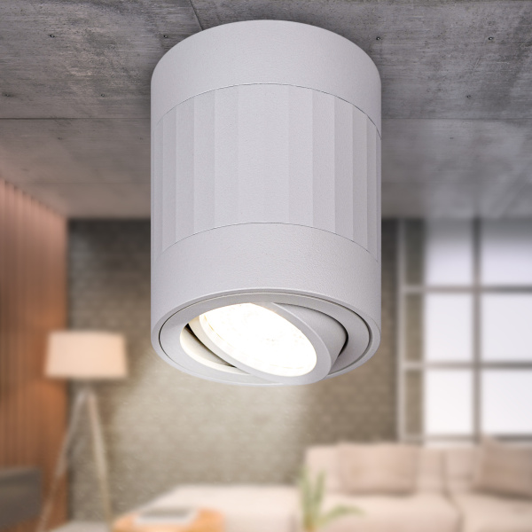 ЭРА Светильник настенно-потолочный спот ЭРА OL34 WH MR16 GU10, белый