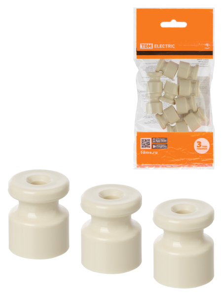 TDM Изолятор пластиковый сл. кость (10 шт) SQ2804-0003