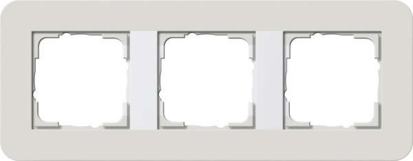 Gira E3 Светло-серый/Белый глянцевый Рамка 3-ая 0213411