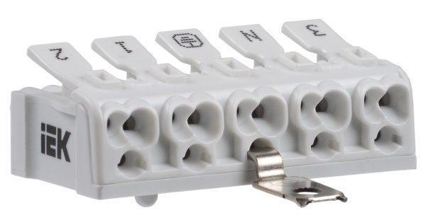 IEK Клемма пружинная соединительная КСПнз5-3L+N+PE UKZ-B06-5P-F1-E1-10