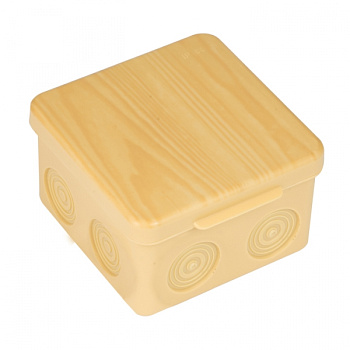 EKF PROxima Коробка распаячная КМР-030-034 пылевлагозащищенная без мембранных вводов (100х100х55) светлое дерево