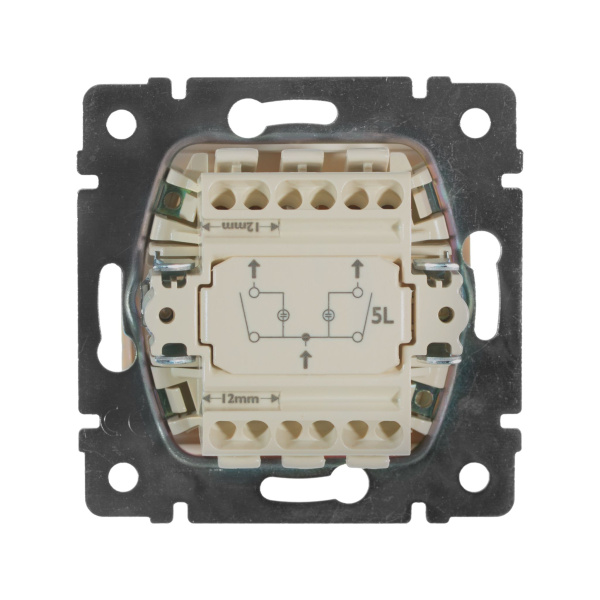 Купить Legrand Valena Крем Выключатель 2-клавишный с подсветкой 774328