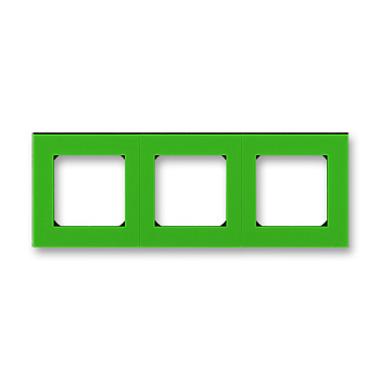 ABB EPJ Levit зелёный / дымчатый чёрный Рамка 3 поста 2CHH015030A6067