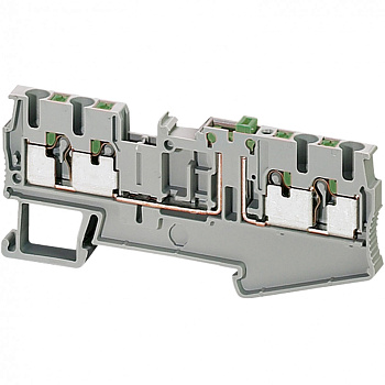 SE Клеммник Pit разъединит.нож, 4 точки 2.5мм,серый NSYTRP24SC