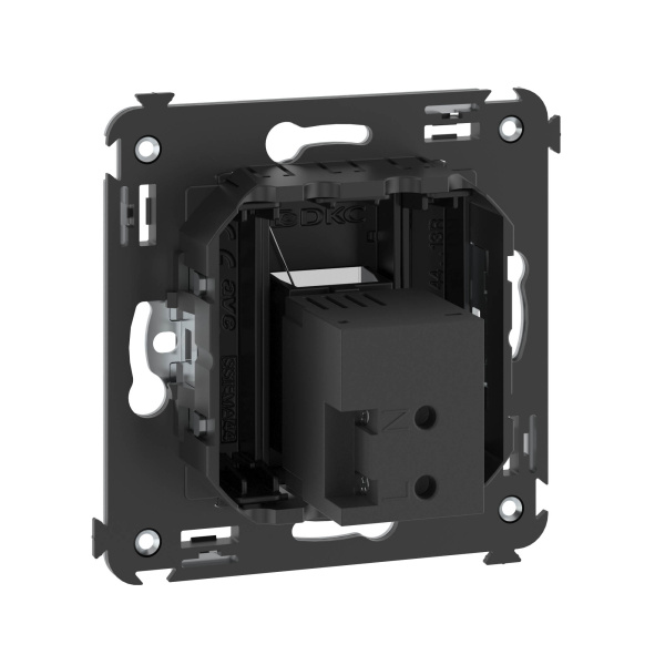 Купить DKC USB 2.0 розетка одинарная в стену, тип А-А, "Avanti", "Черный матовый"