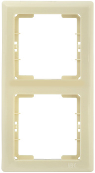 IEK РB-2-БК Рамка 2 мест. верт. BOLERO кремовый EMB21-K33