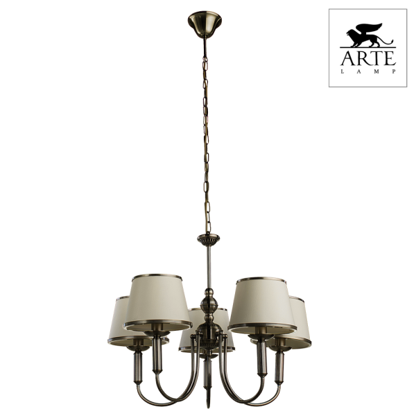 Купить Arte Lamp Alice Бронза/Бежевая Люстра 40W E14 A3579LM-5AB