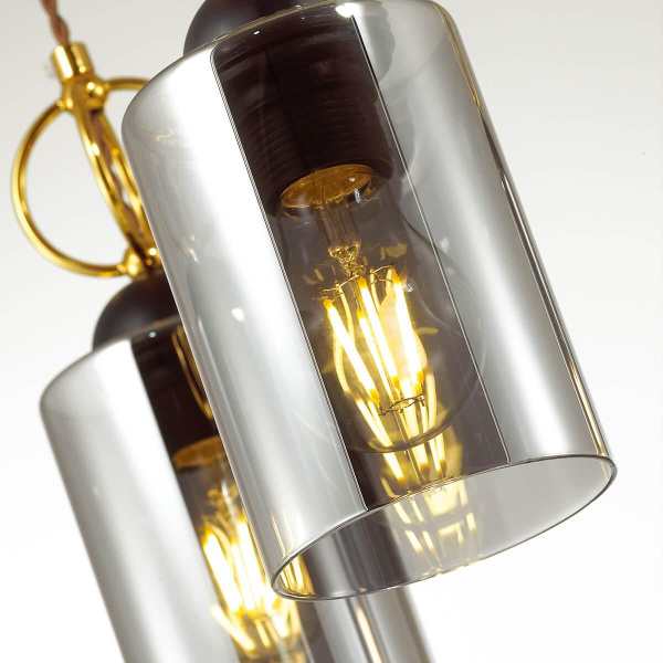 Купить Odeon Light 4657/1W ODL20 575 черный/золотой/дымчатый Бра с выкл. E27 60W 220V OPIKA