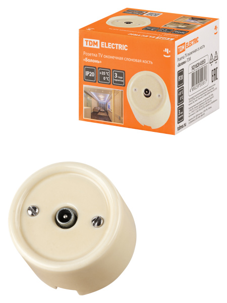 TDM Розетка TV оконечная сл. кость «Болонь» SQ1820-0353