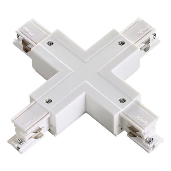 Novotech 135052 NT19 012 белый Соединитель "Х" с токопроводом для трехфазного шинопровода IP20 220V
