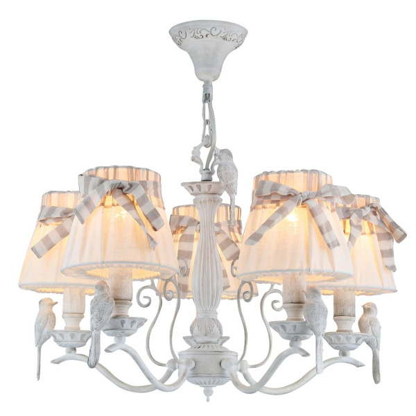 Купить Maytoni Elegant Bird Белый Антик Люстра 5xE14 40W ARM013-05-W