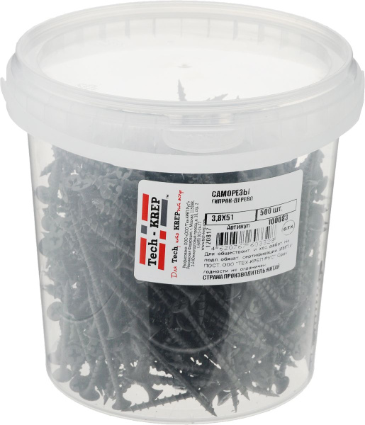 Tech-Krep Саморез ШСГД 3,8х51 (500 шт) - ведро 100083