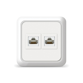 UNIVersal "Олимп" Розетка Бел комп. 2-ая 1076