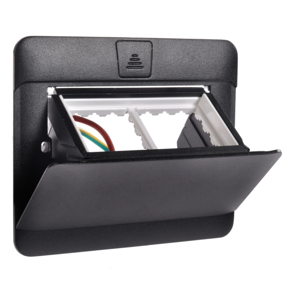 Legrand Черный Блок выдвижной 4 модуля 054026