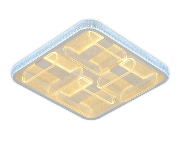 Купить Ambrella Потолочный светодиодный светильник с пультом FA627 WH белый 126W 500*500*110  (ПДУ РАДИО 2.4)