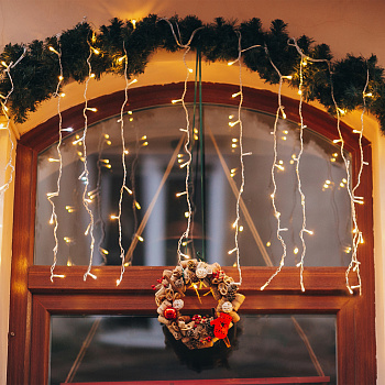 Eurosvet Гирлянда Занавес 200-001 белый 1,5*1м IP20 a044087