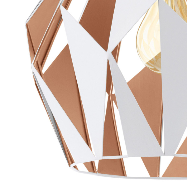 Купить Eglo 49932 Подвес CARLTON 1, 1x60W (E27), 310, H1100, сталь, белый, медово-золотистый