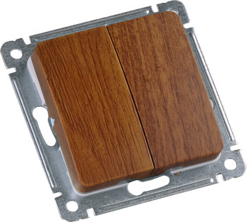 Hegel Мастер внутр Дуб ВС10-451-05 Выключатель 2-клавишный, механизм