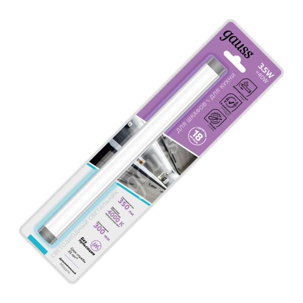 Gauss Модульный светильник дополнительный модель F 3,5W 350lm 4000K 12V 300mm ADD 9022533235