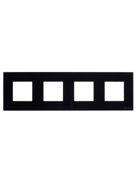 Купить ABB NIE Zenit Стекло черное Рамка 4-я 2+2+2+2 мод 2CLA227400N3101