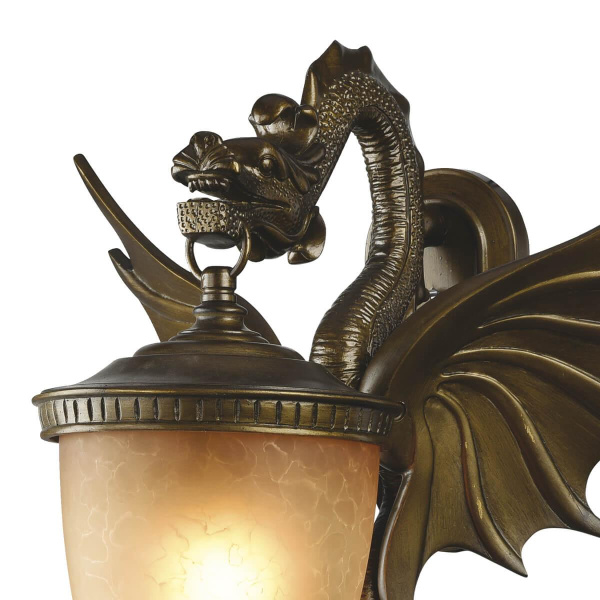 Купить Favourite Dragon Коричневый/Янтарь Светильник уличный IP44 1*E27*60W, IP44 1717-1W