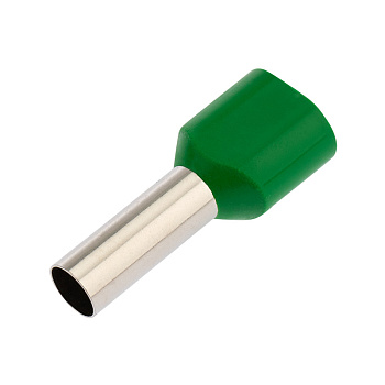 Наконечник штыревой втулочный изолированный F-14 мм 2х6 мм² (НШВи(2) 6.0-14/НГи2 6,0-14) зеленый Rexant 06-0412-A
