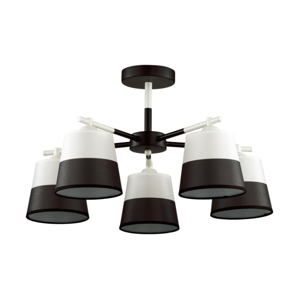 Lumion 5215/5C COMFI черный, белый Люстра потолочная E27 5*60W 220V BESSIE