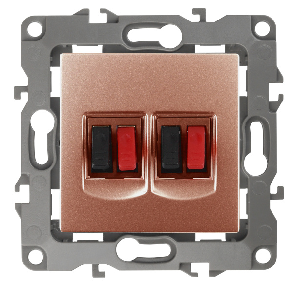 ЭРА 12-3112-14 Медь Розетка аудио двойная, IP20, 12