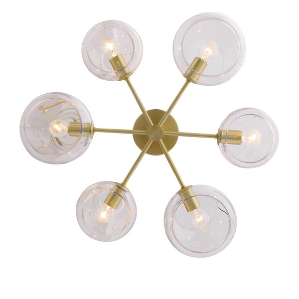 Купить ST LUCE SL434.202.06 Люстра потолочная  Латунь/Прозрачный E14 6*40W