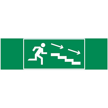 Varton пиктограмма "ПО ЛЕСТНИЦЕ ВНИЗ ВПРАВО" 310х90мм для аварийно-эвакуационного светильника Basic IP65 V5-EM02-60.002.037