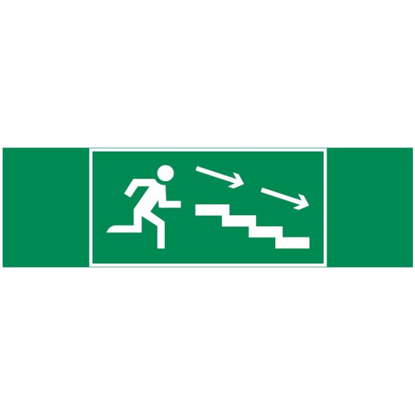 Varton пиктограмма "ПО ЛЕСТНИЦЕ ВНИЗ ВПРАВО" 310х90мм для аварийно-эвакуационного светильника Basic IP65 V5-EM02-60.002.037