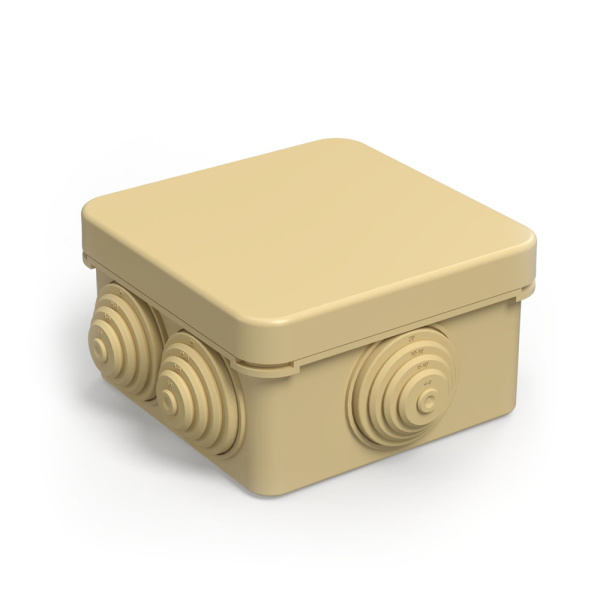 Промрукав Коробка распределительная 40-0200-1001 для о/п безгалогенная (HF) сосна 70х70х40 (132шт/кор)