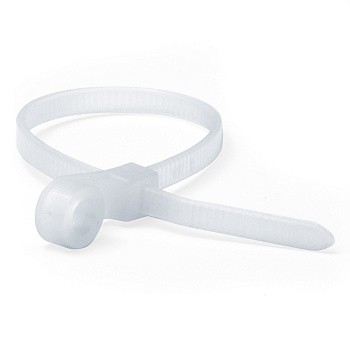 DKC Хомут P6.6 с монтажным отверстием M6, белый 7,6x300