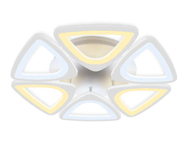 Ambrella Потолочный светодиодный светильник с пультом FA4494/6 WH белый 4200K/3000K+6400K/6400K+3000K 84W D450*80 (ПДУ ИК)