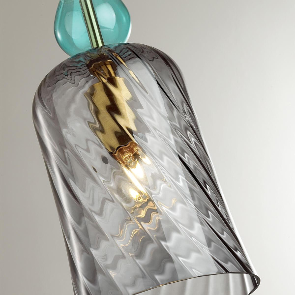 Купить Odeon Light 4646/1 ODL20 370 золотой/коричневый/разноцветный Подвес E27 60W 220V BELLA