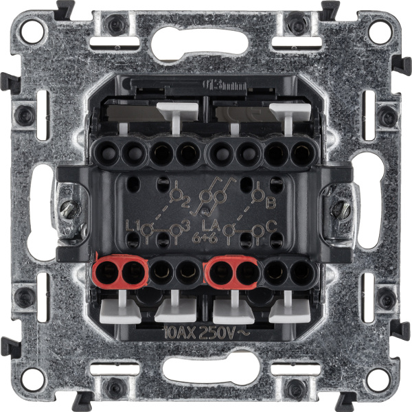 Купить Legrand Valena LIFE DIY Сл.кость Переключатель 2-клавишный 10А 250В 752508