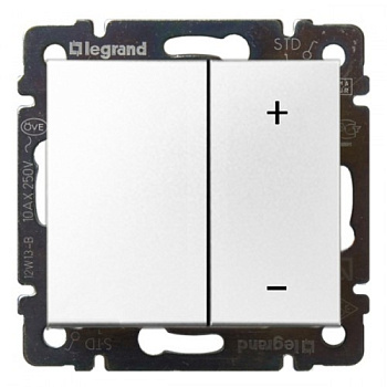 Legrand DIY Valena Бел Светорегулятор нажимной 40-600W для л/н и обмоточных т-ров 694289