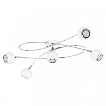 Eglo Люстра LED LOCANDA, 5х3W (GU10), сталь, белый/хром 94252