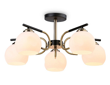 Ambrella Светильник подвесной TR303312/5 BK/SB/FR черный/бронза/белый матовый E27*5 max 60W D560*250