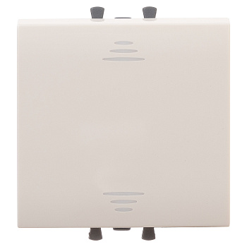 DKC Переключатель одноклавишный модульный, "Avanti", "Ванильная дымка", 2 модуля