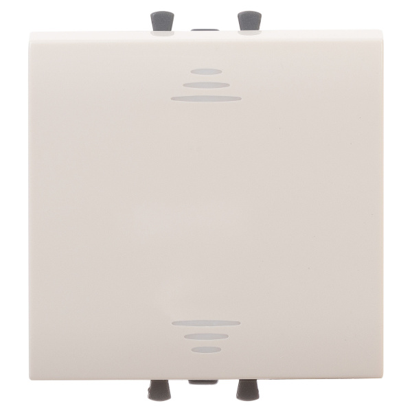 DKC Переключатель одноклавишный модульный, "Avanti", "Ванильная дымка", 2 модуля